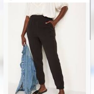 Old Navy High-waisted Twill Joggers, Medium, Black